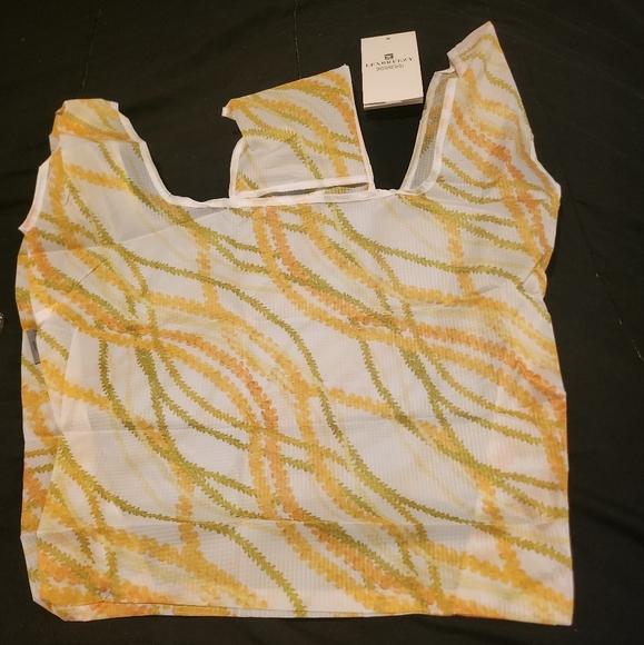 Lexbreezy Pikake Lei Mau reusable eco tote bag foldable - Picture 3 of 8